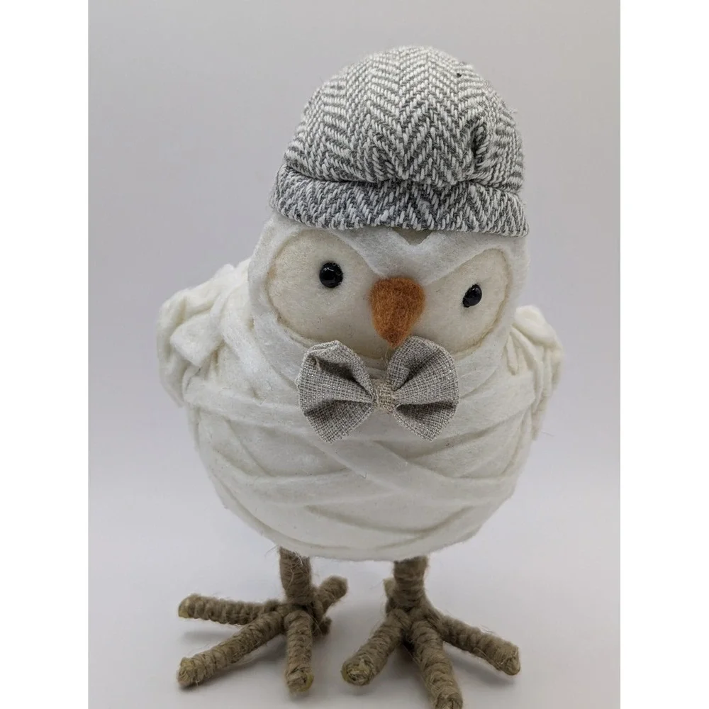 2015 Target Spritz Feathery Friend Bird White Tweed‎ Hat Bowtie